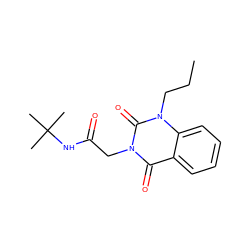 CCCn1c(=O)n(CC(=O)NC(C)(C)C)c(=O)c2ccccc21 ZINC001772587944