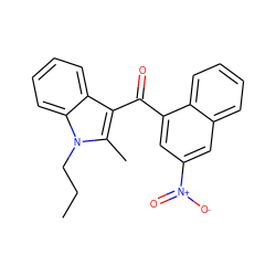 CCCn1c(C)c(C(=O)c2cc([N+](=O)[O-])cc3ccccc23)c2ccccc21 ZINC000028125025