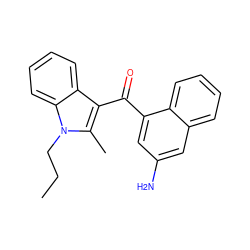 CCCn1c(C)c(C(=O)c2cc(N)cc3ccccc23)c2ccccc21 ZINC000028119400