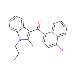 CCCn1c(C)c(C(=O)c2ccc(I)c3ccccc23)c2ccccc21 ZINC000095559897