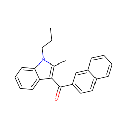 CCCn1c(C)c(C(=O)c2ccc3ccccc3c2)c2ccccc21 ZINC000004475247