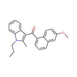 CCCn1c(C)c(C(=O)c2cccc3cc(OC)ccc23)c2ccccc21 ZINC000040431220