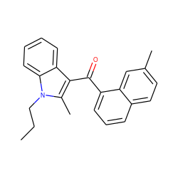 CCCn1c(C)c(C(=O)c2cccc3ccc(C)cc23)c2ccccc21 ZINC000034577680