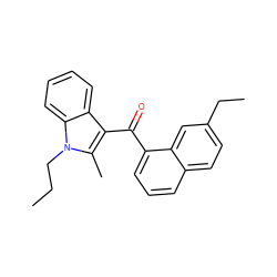 CCCn1c(C)c(C(=O)c2cccc3ccc(CC)cc23)c2ccccc21 ZINC000043072847