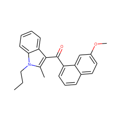 CCCn1c(C)c(C(=O)c2cccc3ccc(OC)cc23)c2ccccc21 ZINC000043118327