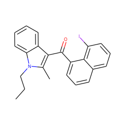 CCCn1c(C)c(C(=O)c2cccc3cccc(I)c23)c2ccccc21 ZINC000095562759