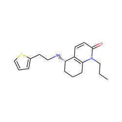 CCCn1c2c(ccc1=O)[C@@H](NCCc1cccs1)CCC2 ZINC000034162720