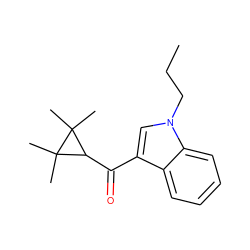 CCCn1cc(C(=O)C2C(C)(C)C2(C)C)c2ccccc21 ZINC000045302558