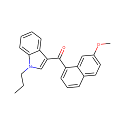 CCCn1cc(C(=O)c2cccc3ccc(OC)cc23)c2ccccc21 ZINC000043021182