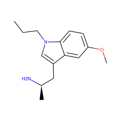 CCCn1cc(C[C@@H](C)N)c2cc(OC)ccc21 ZINC000026674144