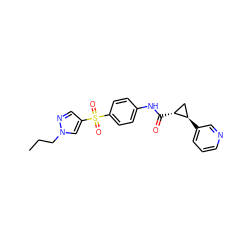 CCCn1cc(S(=O)(=O)c2ccc(NC(=O)[C@@H]3C[C@H]3c3cccnc3)cc2)cn1 ZINC000103241073