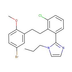 CCCn1ccnc1-c1cccc(Cl)c1CCc1cc(Br)ccc1OC ZINC000027195440