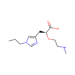 CCCn1cnc(C[C@H](OCCNC)C(=O)O)c1 ZINC000045336942
