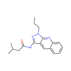 CCCn1nc(NC(=O)CC(C)C)c2cc3ccccc3nc21 ZINC000000530309