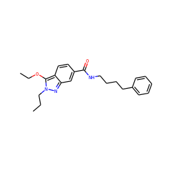 CCCn1nc2cc(C(=O)NCCCCc3ccccc3)ccc2c1OCC ZINC000008762983