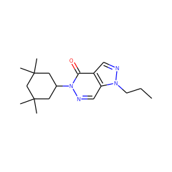 CCCn1ncc2c(=O)n(C3CC(C)(C)CC(C)(C)C3)ncc21 ZINC000118636795