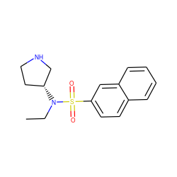 CCN([C@@H]1CCNC1)S(=O)(=O)c1ccc2ccccc2c1 ZINC000040829265