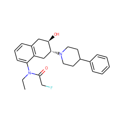 CCN(C(=O)CF)c1cccc2c1C[C@@H](N1CCC(c3ccccc3)CC1)[C@H](O)C2 ZINC000003651159