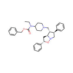 CCN(C(=O)OCc1ccccc1)C1CCN(C[C@@H]2[C@@H](c3ccccc3)CN3O[C@H](c4ccccc4)C[C@@H]23)CC1 ZINC000027734370