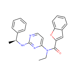 CCN(C(=O)c1cc2ccccc2o1)c1ccnc(N[C@@H](C)c2ccccc2)n1 ZINC000049071399