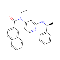 CCN(C(=O)c1ccc2ccccc2c1)c1ccnc(N[C@@H](C)c2ccccc2)c1 ZINC000034575816