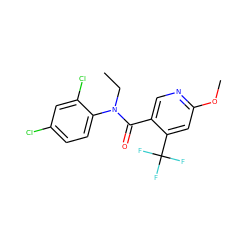 CCN(C(=O)c1cnc(OC)cc1C(F)(F)F)c1ccc(Cl)cc1Cl ZINC000001042952