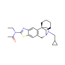 CCN(C(C)=O)c1nc2cc3c(cc2s1)C[C@@H]1[C@@H]2CCCC[C@]32CCN1CC1CC1 ZINC000071277215