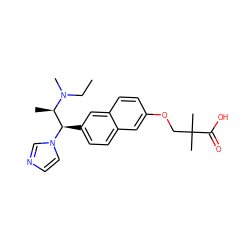 CCN(C)[C@H](C)[C@@H](c1ccc2cc(OCC(C)(C)C(=O)O)ccc2c1)n1ccnc1 ZINC000040566162