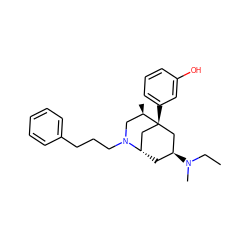 CCN(C)[C@H]1C[C@H]2C[C@@](c3cccc(O)c3)(C1)[C@H](C)CN2CCCc1ccccc1 ZINC000103292740