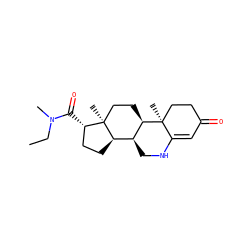 CCN(C)C(=O)[C@H]1CC[C@@H]2[C@@H]3CNC4=CC(=O)CC[C@]4(C)[C@@H]3CC[C@]12C ZINC000027438389