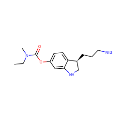 CCN(C)C(=O)Oc1ccc2c(c1)NC[C@@H]2CCCN ZINC000169332200