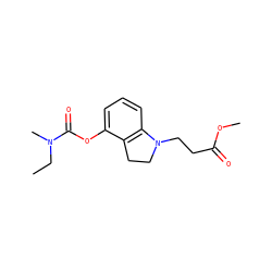 CCN(C)C(=O)Oc1cccc2c1CCN2CCC(=O)OC ZINC000095564596