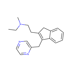 CCN(C)CCC1=C(Cc2cnccn2)c2ccccc2C1 ZINC000066097644