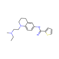 CCN(C)CCN1CCCc2cc(NC(=N)c3cccs3)ccc21 ZINC000095552482