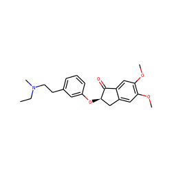 CCN(C)CCc1cccc(O[C@@H]2Cc3cc(OC)c(OC)cc3C2=O)c1 ZINC000040860083