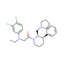 CCN(CC(=O)N1CCC[C@H](c2ccccc2)[C@@H]1CN1CCCC1)c1ccc(Cl)c(Cl)c1 ZINC000029042596