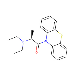 CCN(CC)[C@@H](C)C(=O)N1c2ccccc2Sc2ccccc21 ZINC000002516046