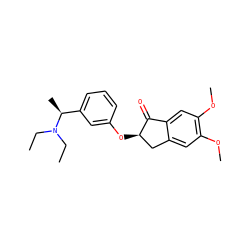 CCN(CC)[C@@H](C)c1cccc(O[C@@H]2Cc3cc(OC)c(OC)cc3C2=O)c1 ZINC000028340131