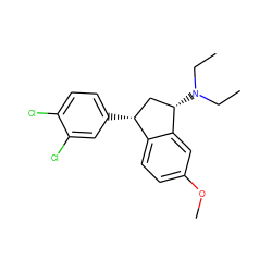 CCN(CC)[C@H]1C[C@@H](c2ccc(Cl)c(Cl)c2)c2ccc(OC)cc21 ZINC000013560898