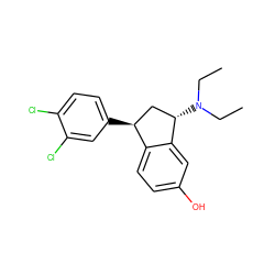 CCN(CC)[C@H]1C[C@H](c2ccc(Cl)c(Cl)c2)c2ccc(O)cc21 ZINC000013560900