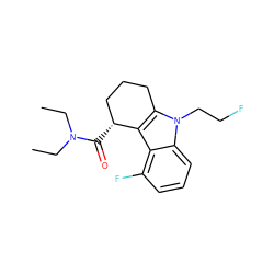 CCN(CC)C(=O)[C@@H]1CCCc2c1c1c(F)cccc1n2CCF ZINC000073198880