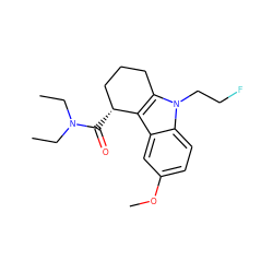 CCN(CC)C(=O)[C@@H]1CCCc2c1c1cc(OC)ccc1n2CCF ZINC000082149004