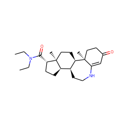 CCN(CC)C(=O)[C@H]1CC[C@@H]2[C@@H]3CCNC4=CC(=O)CC[C@]4(C)[C@@H]3CC[C@]12C ZINC000026396252