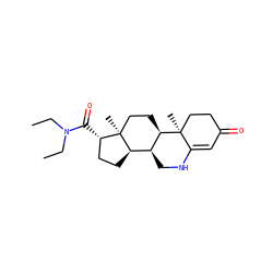 CCN(CC)C(=O)[C@H]1CC[C@@H]2[C@@H]3CNC4=CC(=O)CC[C@]4(C)[C@@H]3CC[C@]12C ZINC000026395265