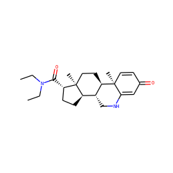 CCN(CC)C(=O)[C@H]1CC[C@@H]2[C@H]3CNC4=CC(=O)C=C[C@]4(C)[C@@H]3CC[C@]12C ZINC000139484573