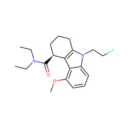 CCN(CC)C(=O)[C@H]1CCCc2c1c1c(OC)cccc1n2CCF ZINC000073198865