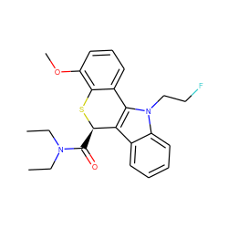 CCN(CC)C(=O)[C@H]1Sc2c(OC)cccc2-c2c1c1ccccc1n2CCF ZINC000096909191