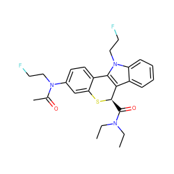 CCN(CC)C(=O)[C@H]1Sc2cc(N(CCF)C(C)=O)ccc2-c2c1c1ccccc1n2CCF ZINC000096909181