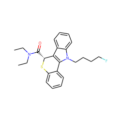 CCN(CC)C(=O)[C@H]1Sc2ccccc2-c2c1c1ccccc1n2CCCCF ZINC000096909224