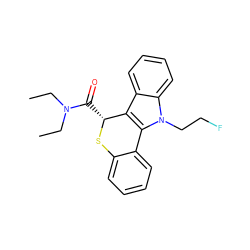 CCN(CC)C(=O)[C@H]1Sc2ccccc2-c2c1c1ccccc1n2CCF ZINC000073198860